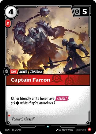 Captain Farron (015) - Origins
