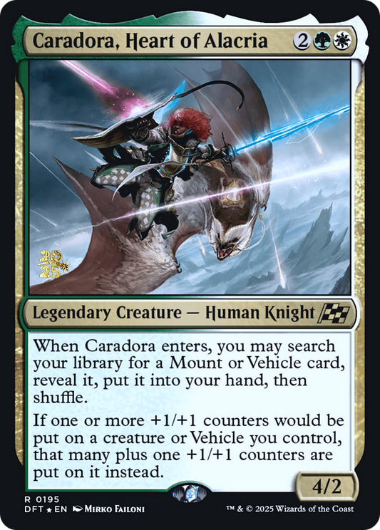 Caradora, Heart of Alacria (Prerelease) (195) Foil - Aetherdrift