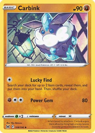 Carbink (108) Reverse Holofoil - Lost Origin