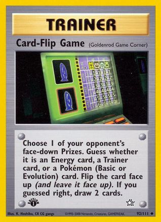 Card-Flip Game (Goldenrod Game Corner) (92) (1st Edition) - Neo Genesis