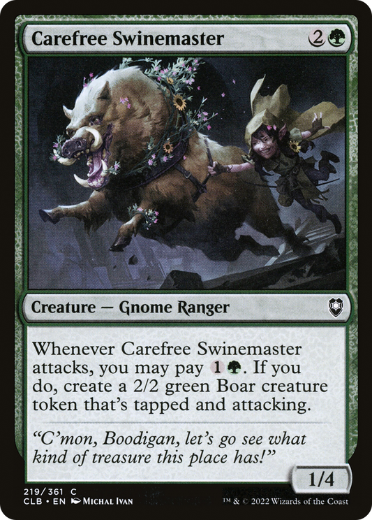 Carefree Swinemaster (219) - Commander Legends: Battle for Baldur's Gate Foil