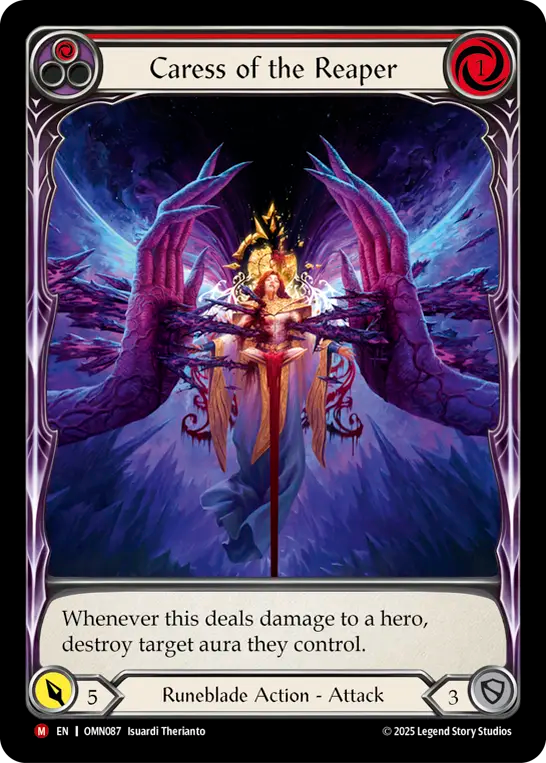 Caress of the Reaper (Extended Art) (OMN087) Cold Foil - Omens of the Third Age
