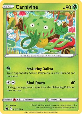 Carnivine (12) Reverse Holofoil - Crown Zenith
