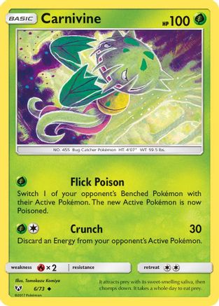 Carnivine (6) Reverse Holofoil - Shining Legends