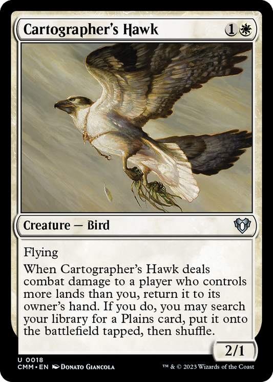 Cartographer's Hawk (018) - Commander Masters