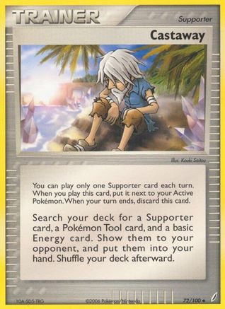 Castaway (72) Reverse Holofoil - Crystal Guardians