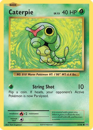 Caterpie (3) Reverse Holofoil - Evolutions