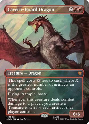 Cavern-Hoard Dragon (Borderless) (063) Surge Foil - The Hobbit: Eternal-Legal