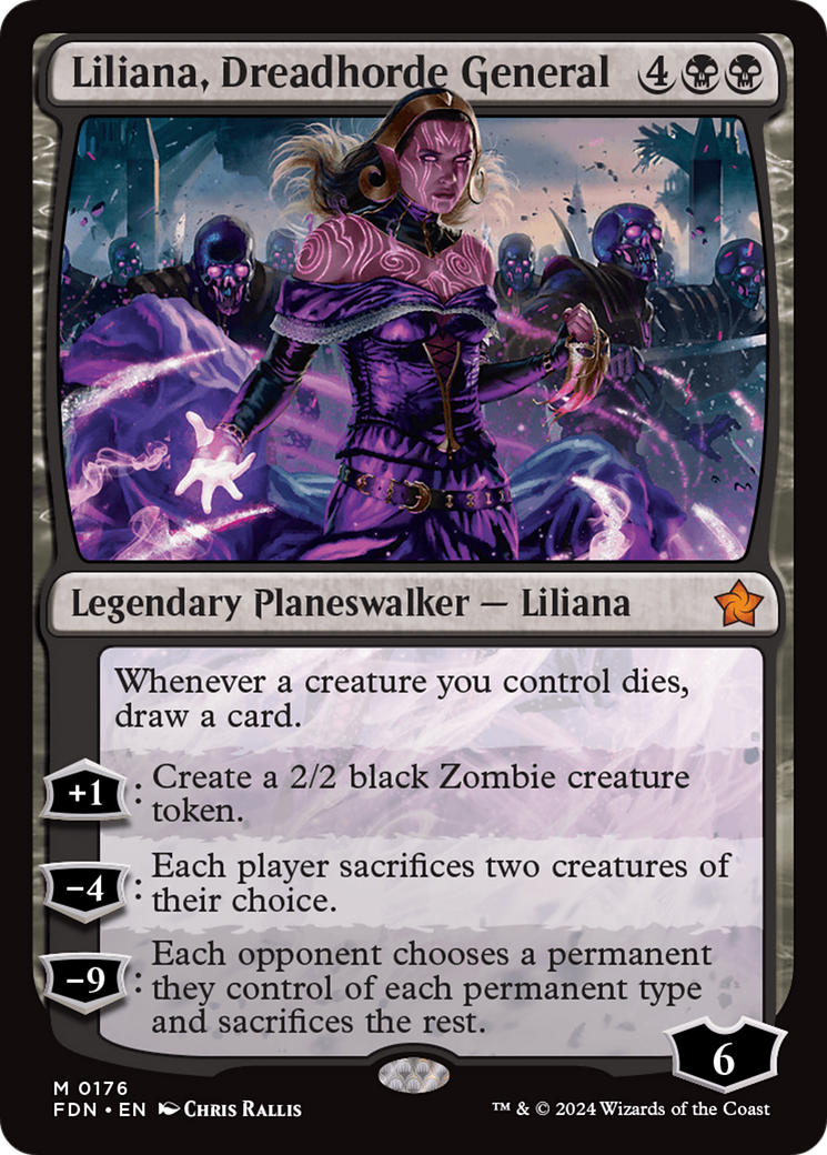 Liliana, Dreadhorde General [Foundations] | Silver Goblin