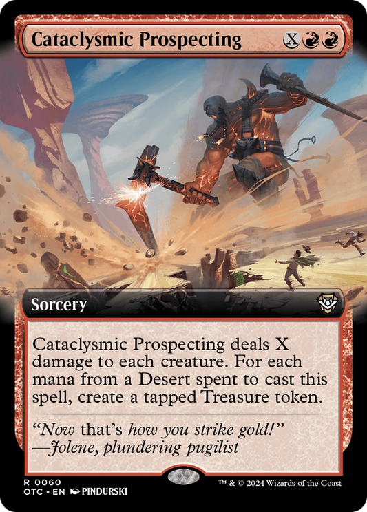 Cataclysmic Prospecting (Extended Art) [Outlaws of Thunder Junction Commander] Foil