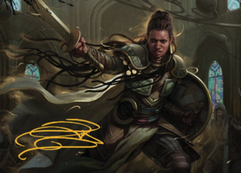 Shanna, Purifying Blade Art Card 1 (Gold-Stamped Signature) [Dominaria United Art Series]
