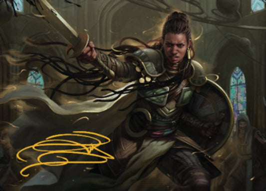 Shanna, Purifying Blade Art Card 1 (Gold-Stamped Signature) [Dominaria United Art Series]