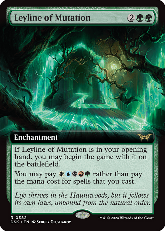 Leyline of Mutation (Extended Art) [Duskmourn: House of Horror] Foil