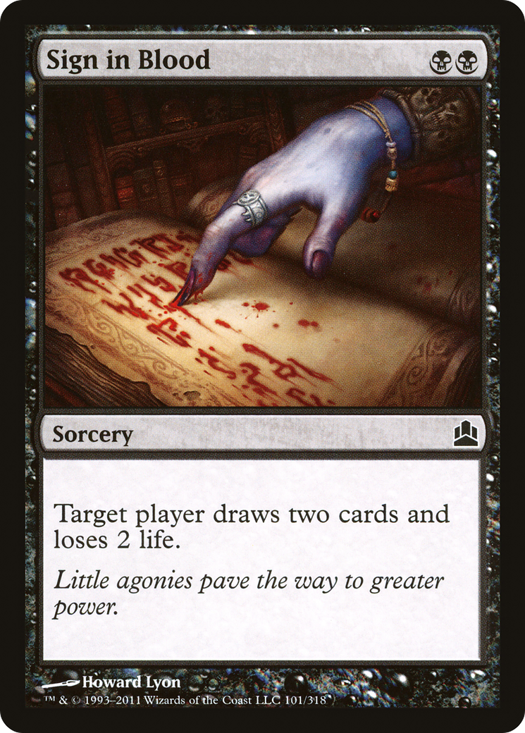 Sign in Blood (101) - Commander 2011