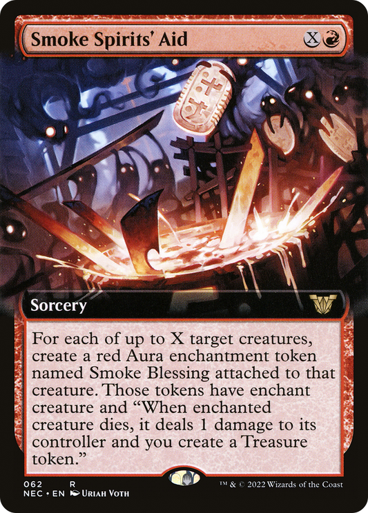 Smoke Spirits' Aid (Extended Art) (062) - Neon Dynasty Commander