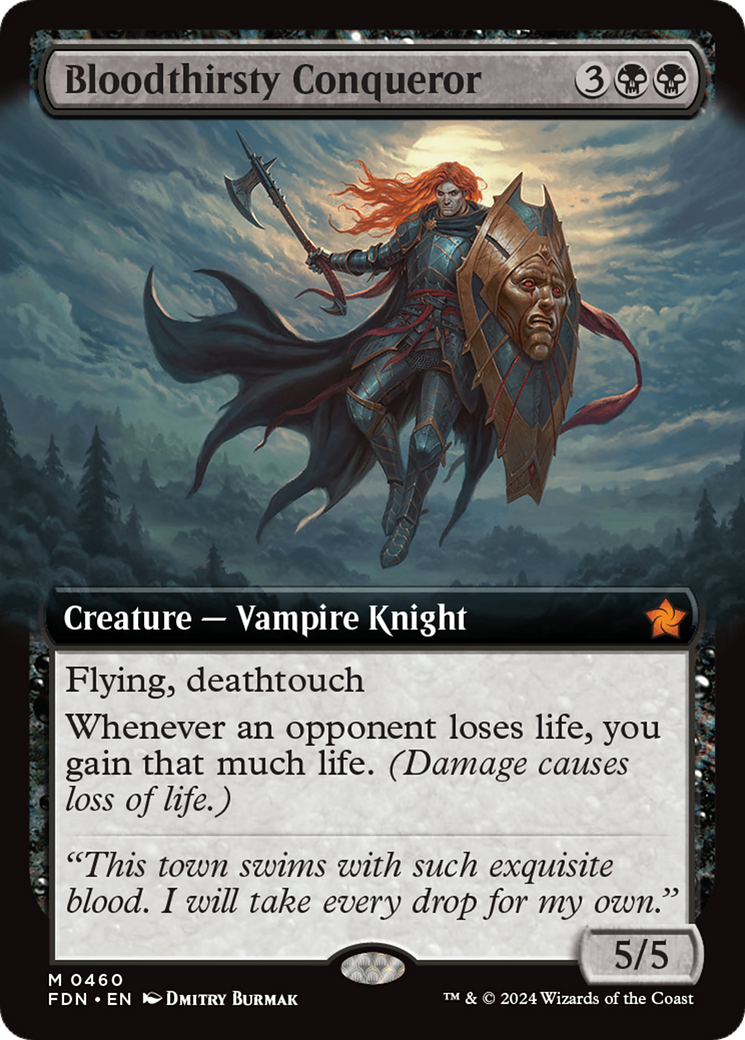 Bloodthirsty Conqueror (Extended Art) [Foundations] Foil