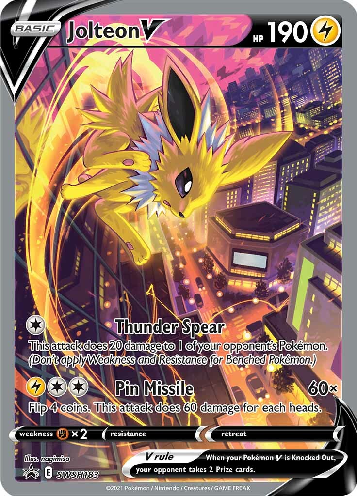 Jolteon V (SWSH183) [Sword & Shield: Black Star Promos] | Silver Goblin