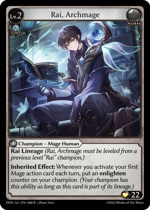 Rai, Archmage (008) [Dawn of Ashes: 1st Edition] Foil