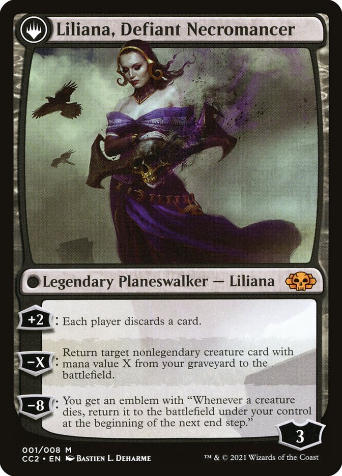 Liliana, Heretical Healer // Liliana, Defiant Necromancer (001) - Commander Collection: Black