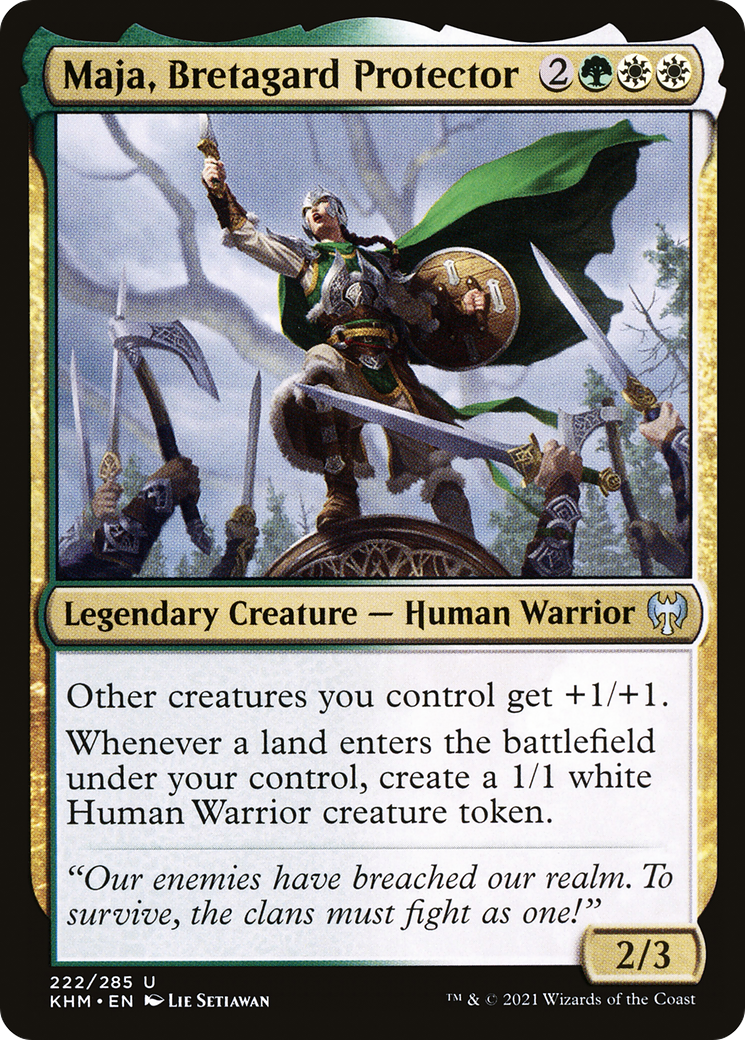 Maja, Bretagard Protector (222) Foil - Kaldheim