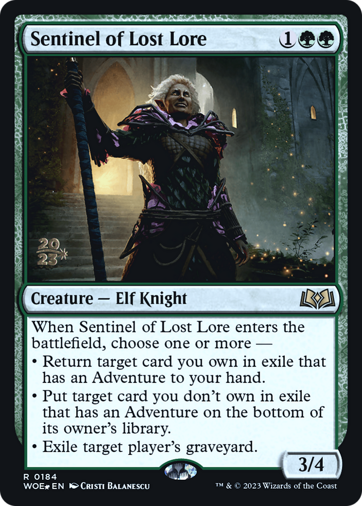 Sentinel of Lost Lore (184) Foil - Wilds of Eldraine Promos