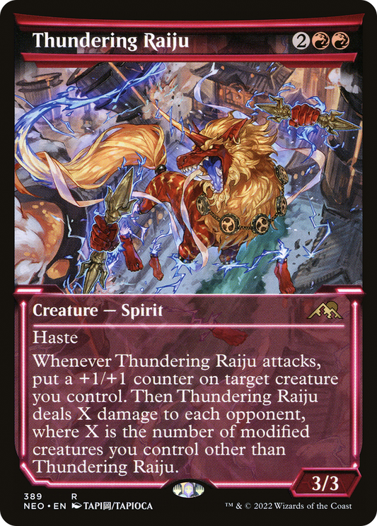 Thundering Raiju (Showcase) (389) - Kamigawa: Neon Dynasty