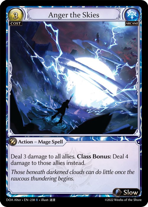 Anger the Skies (238) [Dawn of Ashes: Alter Edition] Foil