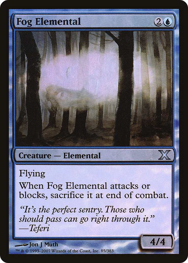 Fog Elemental (85) Foil - Tenth Edition