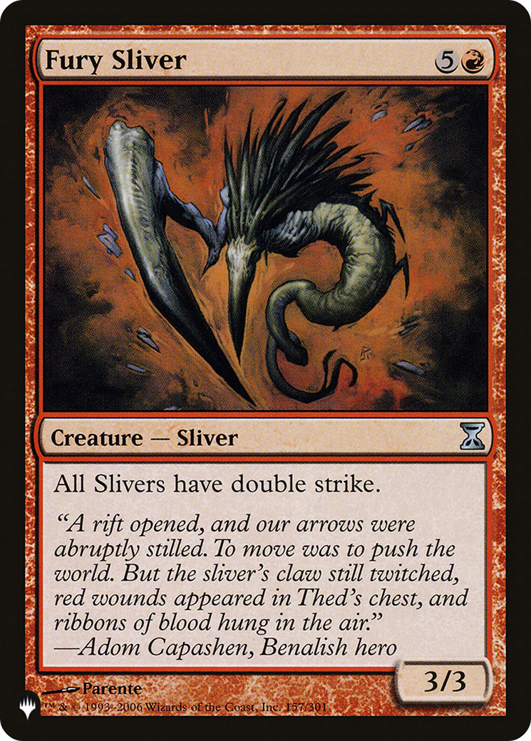 Fury Sliver (TSP-157) - The List