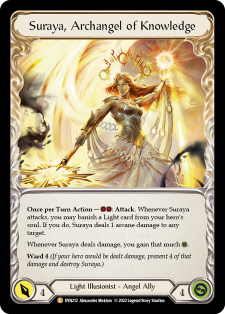 Invoke Suraya // Suraya, Archangel of Knowledge [DYN212] (Dynasty)  Cold Foil | Silver Goblin