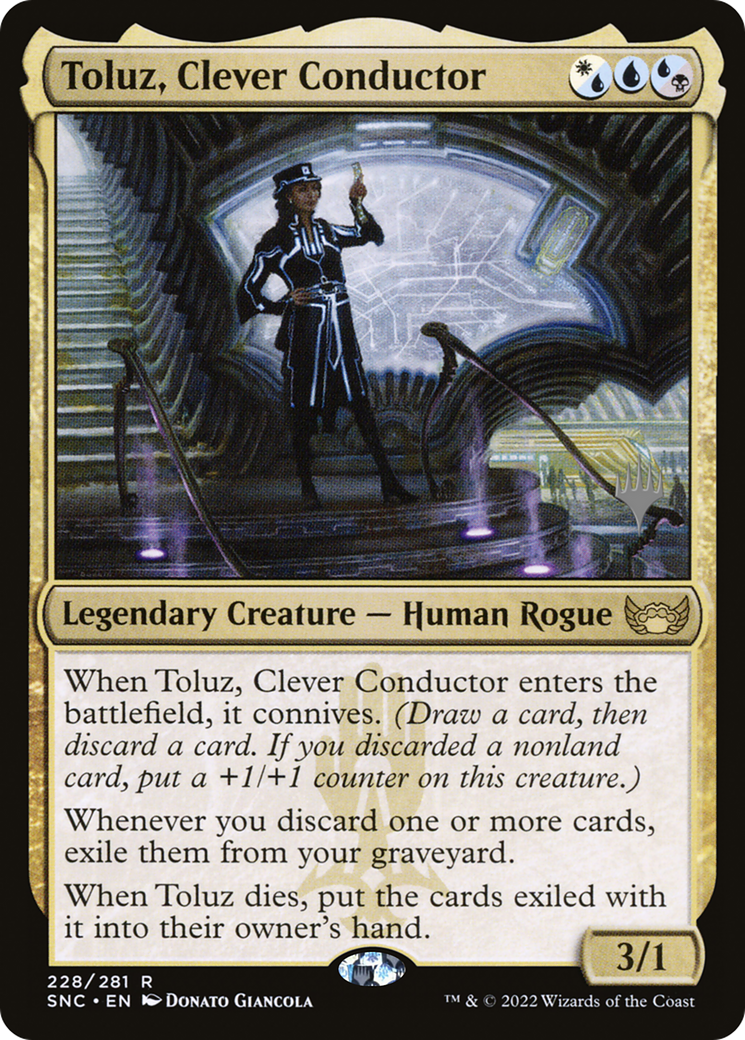 Toluz, Clever Conductor (228) Foil - Streets of New Capenna Promos