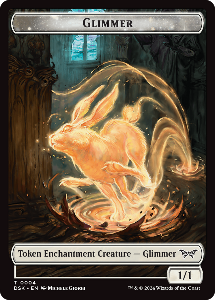 Glimmer Token [Duskmourn: House of Horror Tokens] | Silver Goblin