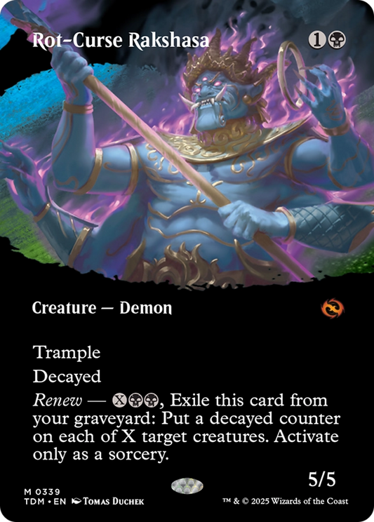 Rot-Curse Rakshasa (Borderless) (339) Foil - Tarkir: Dragonstorm