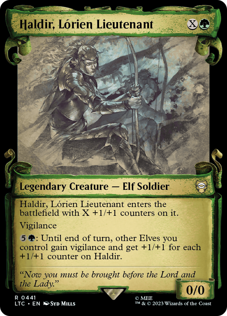 Haldir, Lorien Lieutenant (Showcase Scrolls) (Showcase) (441) Foil - Tales of Middle-earth Commander