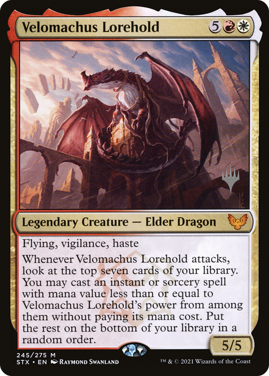 Velomachus Lorehold (Promo Pack) [Strixhaven: School of Mages Promos] Foil