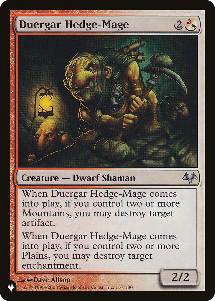 Duergar Hedge-Mage [The List Reprints] | Silver Goblin