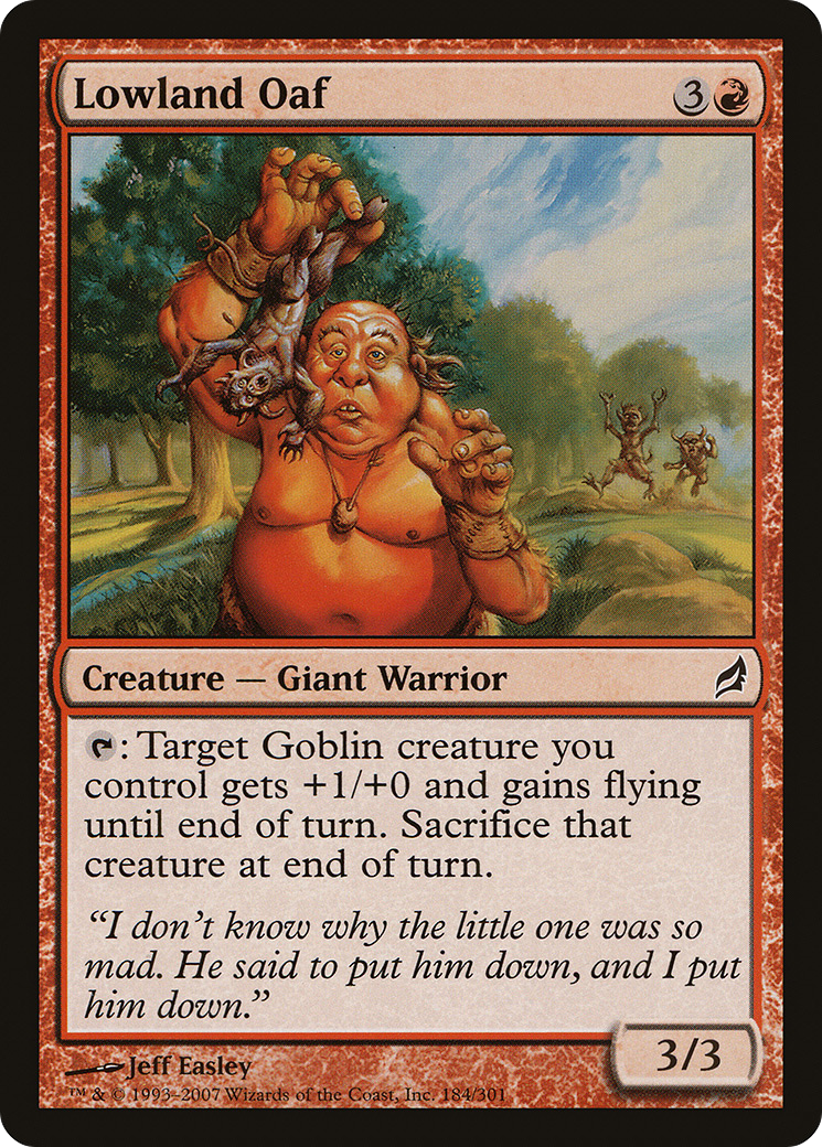 Lowland Oaf (184) Foil - Lorwyn