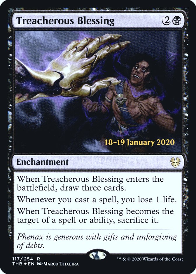 Treacherous Blessing [Theros Beyond Death Prerelease Promos] | Silver Goblin