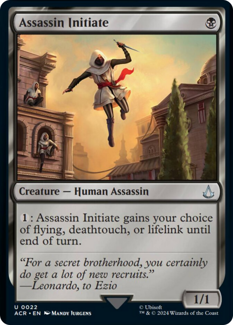 Assassin Initiate (Foil Etched) [Assassin's Creed] | Silver Goblin