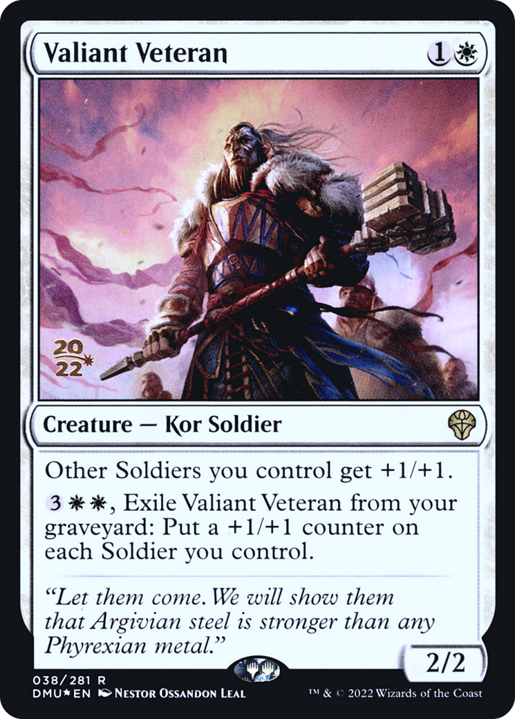 Valiant Veteran (038) Foil - Dominaria United Promos