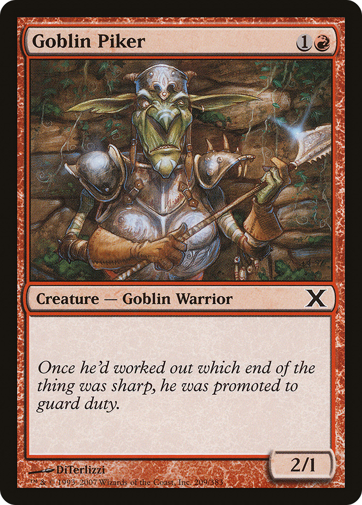 Goblin Piker (209) Foil - Tenth Edition