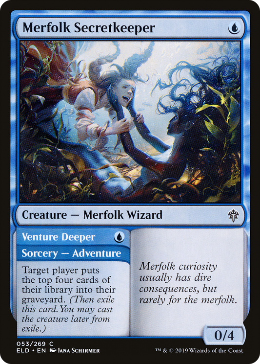 Merfolk Secretkeeper (053) - Throne of Eldraine