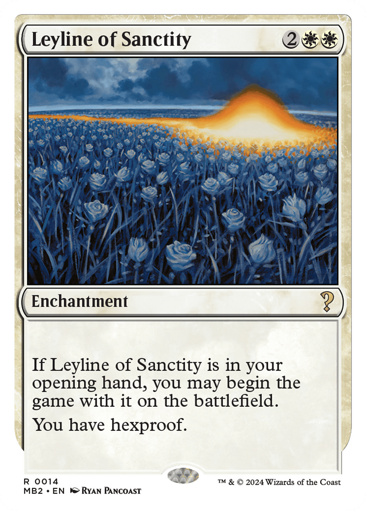 Leyline of Sanctity (White Border) [Mystery Booster 2] | Silver Goblin