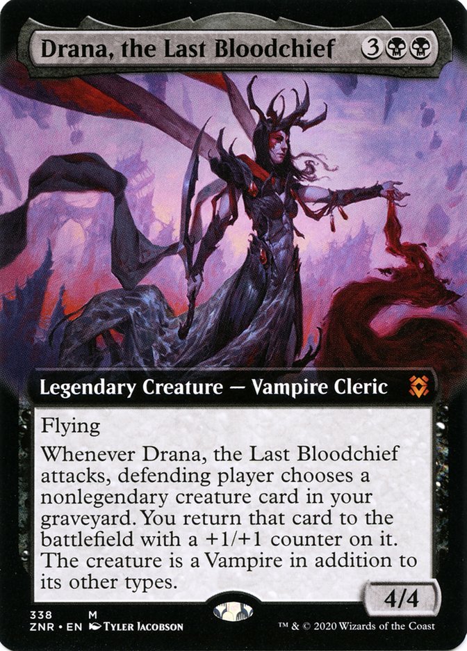 Drana, the Last Bloodchief (Extended Art) [Zendikar Rising] | Silver Goblin