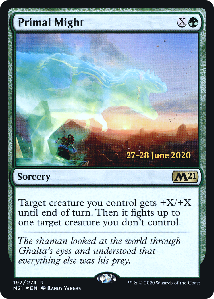 Primal Might (197s) Foil - Core Set 2021 Promos