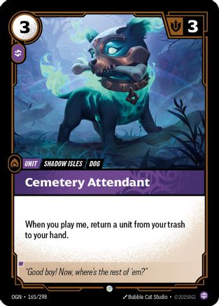 Cemetery Attendant (165) - Origins