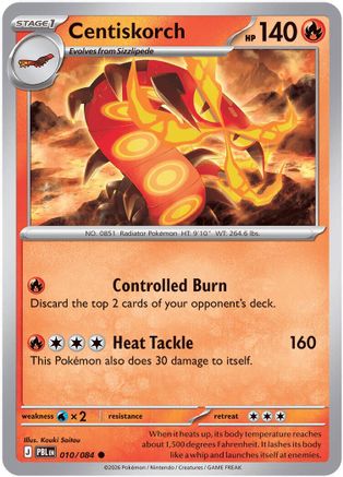 Centiskorch (10) Reverse Holofoil - Pitch Black
