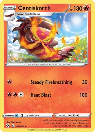 Centiskorch (49) Reverse Holofoil - Fusion Strike