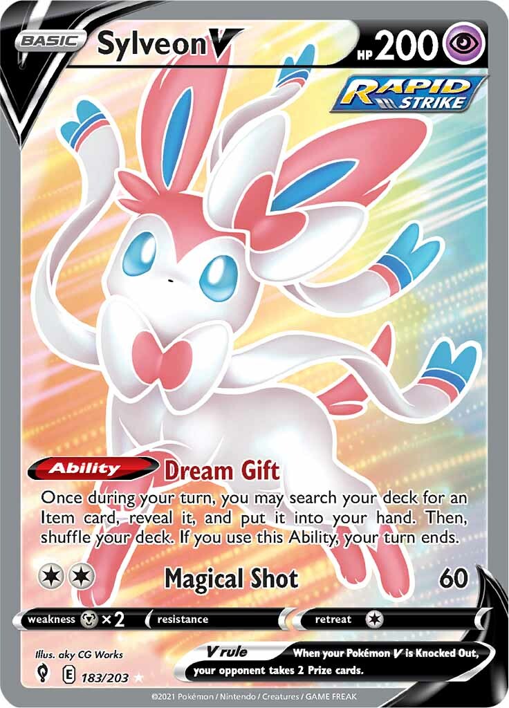 Sylveon V (183/203) [Sword & Shield: Evolving Skies] | Silver Goblin