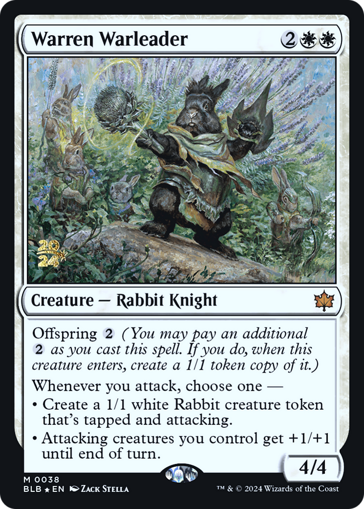 Warren Warleader [Bloomburrow Prerelease Promos] | Silver Goblin